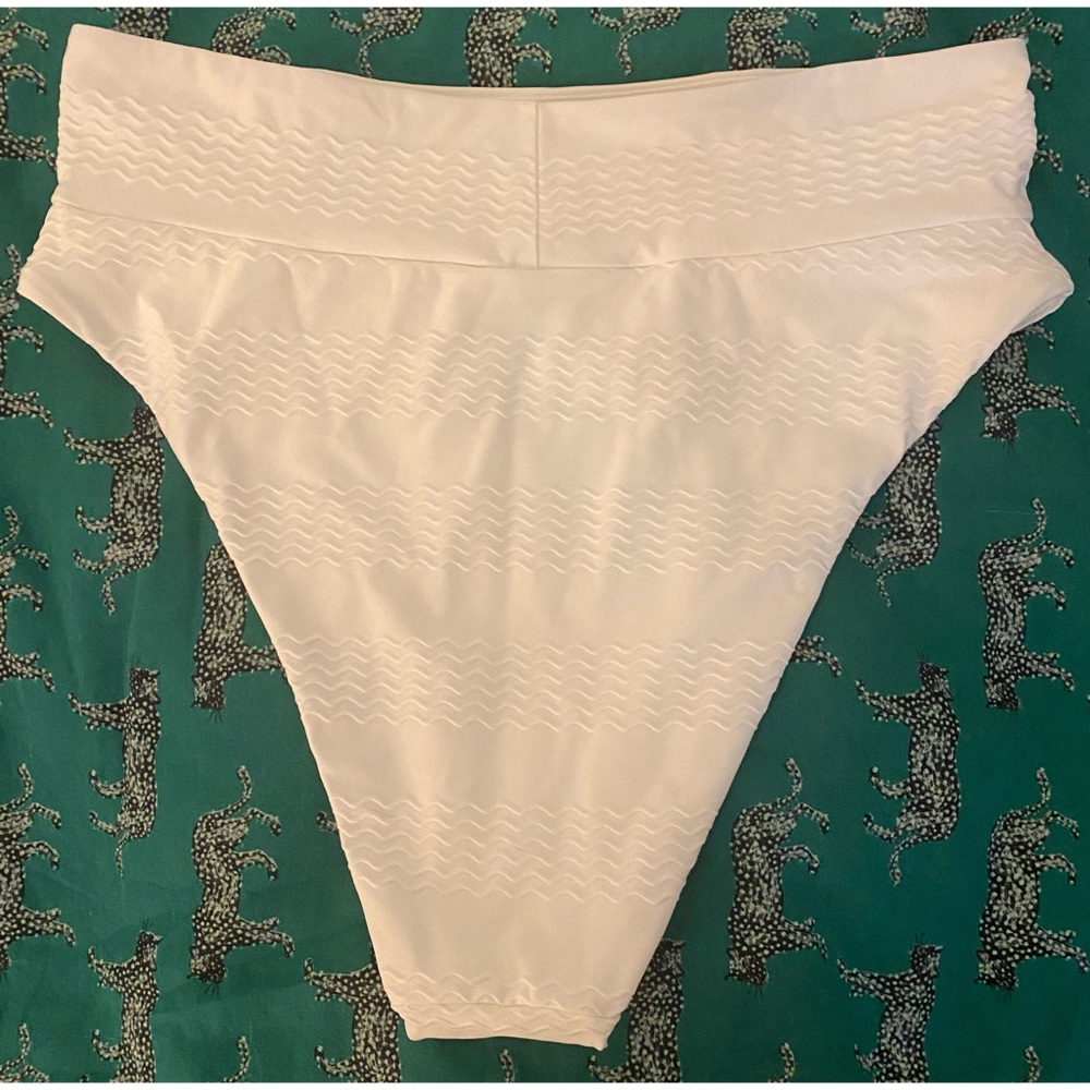 NWT Aerie Jacquard High Cut Cheeky Bikini Bottom - Picture 5 of 9